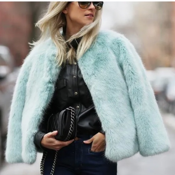 Zara Jackets & Blazers - Zara rare pastel faux fur